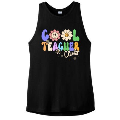 Cool Teacher Club Groovy Preschool Kindergarten Teacher Cool Gift Ladies PosiCharge Tri-Blend Wicking Tank