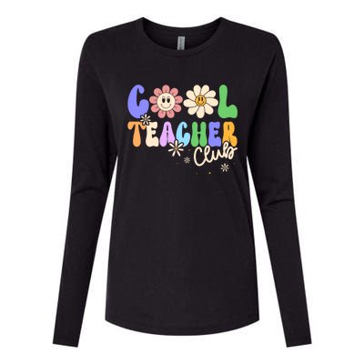 Cool Teacher Club Groovy Preschool Kindergarten Teacher Cool Gift Womens Cotton Relaxed Long Sleeve T-Shirt