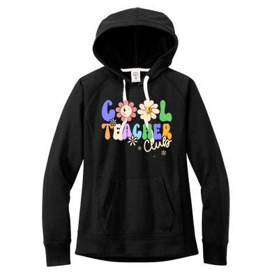 Cool Teacher Club Groovy Preschool Kindergarten Teacher Cool Gift Women's Fleece Hoodie