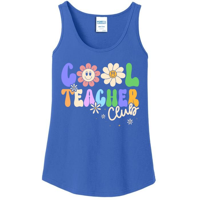 Cool Teacher Club Groovy Preschool Kindergarten Teacher Cool Gift Ladies Essential Tank