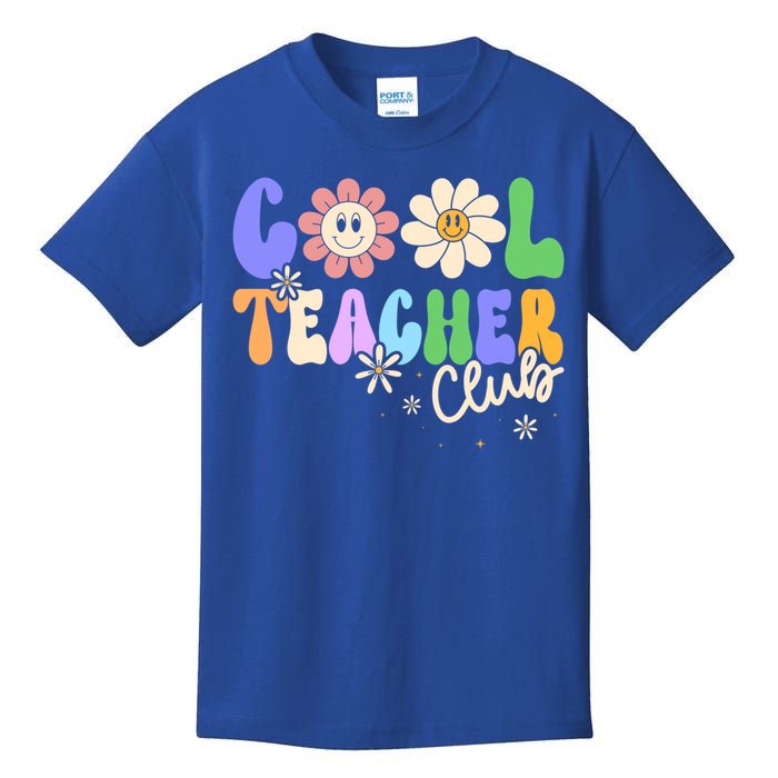 Cool Teacher Club Groovy Preschool Kindergarten Teacher Cool Gift Kids T-Shirt