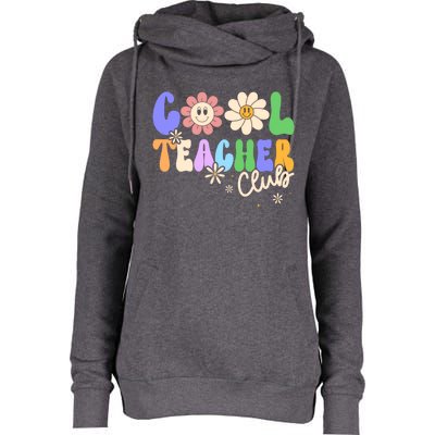 Cool Teacher Club Groovy Preschool Kindergarten Teacher Cool Gift Womens Funnel Neck Pullover Hood