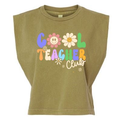 Cool Teacher Club Groovy Preschool Kindergarten Teacher Cool Gift Garment-Dyed Women's Muscle Tee