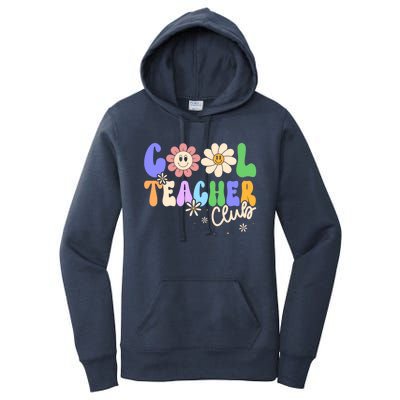 Cool Teacher Club Groovy Preschool Kindergarten Teacher Cool Gift Women's Pullover Hoodie