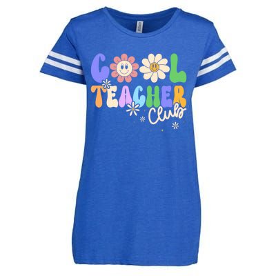 Cool Teacher Club Groovy Preschool Kindergarten Teacher Cool Gift Enza Ladies Jersey Football T-Shirt