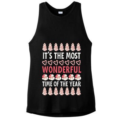 Christmas Tree Cake It’s The Most Wonderful Time Of The Year Ladies PosiCharge Tri-Blend Wicking Tank