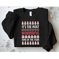 Christmas Tree Cake It’s The Most Wonderful Time Of The Year Sweatshirt