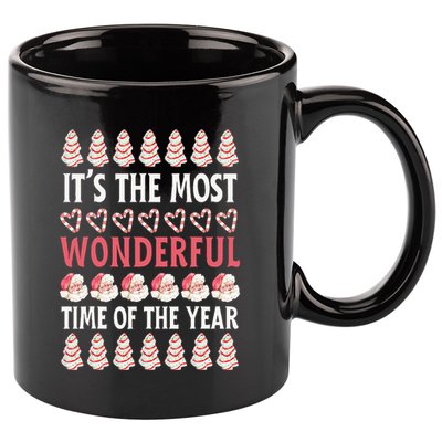 Christmas Tree Cake It’s The Most Wonderful Time Of The Year 11oz C Handle Ceramic Mug