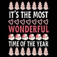 Christmas Tree Cake It’s The Most Wonderful Time Of The Year Drawstring Bag