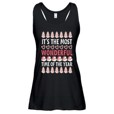 Christmas Tree Cake It’s The Most Wonderful Time Of The Year Ladies Essential Flowy Tank