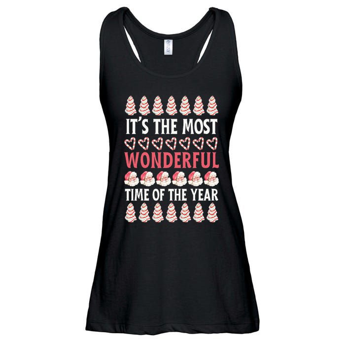 Christmas Tree Cake It’s The Most Wonderful Time Of The Year Ladies Essential Flowy Tank