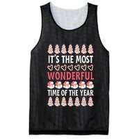 Christmas Tree Cake It’s The Most Wonderful Time Of The Year Mesh Reversible Basketball Jersey Tank