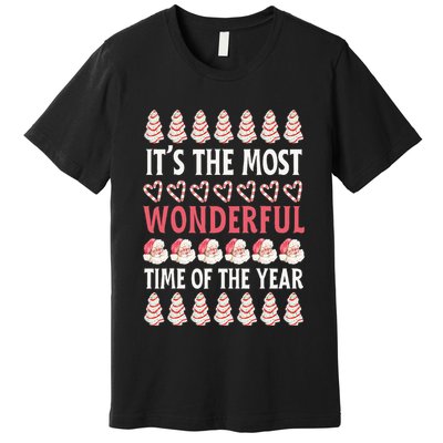 Christmas Tree Cake It’s The Most Wonderful Time Of The Year Premium T-Shirt