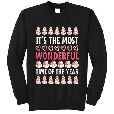 Christmas Tree Cake It’s The Most Wonderful Time Of The Year Tall Sweatshirt