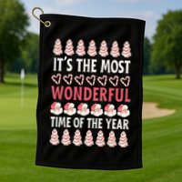 Christmas Tree Cake It’s The Most Wonderful Time Of The Year Golf Towel