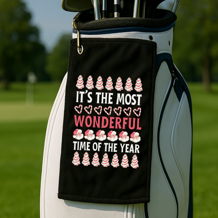 Christmas Tree Cake It’s The Most Wonderful Time Of The Year Golf Towel