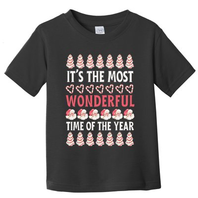 Christmas Tree Cake It’s The Most Wonderful Time Of The Year Toddler T-Shirt
