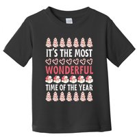 Christmas Tree Cake It’s The Most Wonderful Time Of The Year Toddler T-Shirt