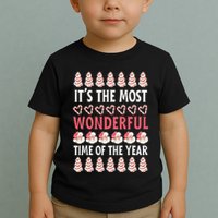 Christmas Tree Cake It’s The Most Wonderful Time Of The Year Toddler T-Shirt
