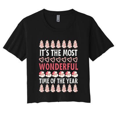 Christmas Tree Cake It’s The Most Wonderful Time Of The Year Crop Top