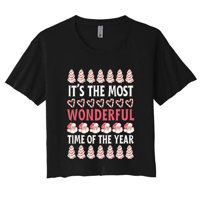 Christmas Tree Cake It’s The Most Wonderful Time Of The Year Crop Top