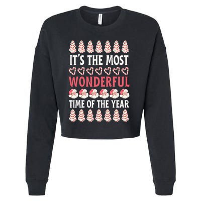 Christmas Tree Cake It’s The Most Wonderful Time Of The Year Cropped Pullover Crew