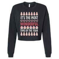 Christmas Tree Cake It’s The Most Wonderful Time Of The Year Cropped Pullover Crew