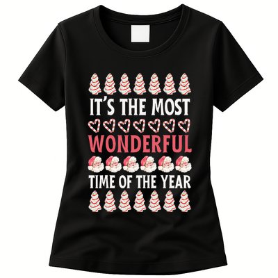 Christmas Tree Cake It’s The Most Wonderful Time Of The Year Womens T-Shirt