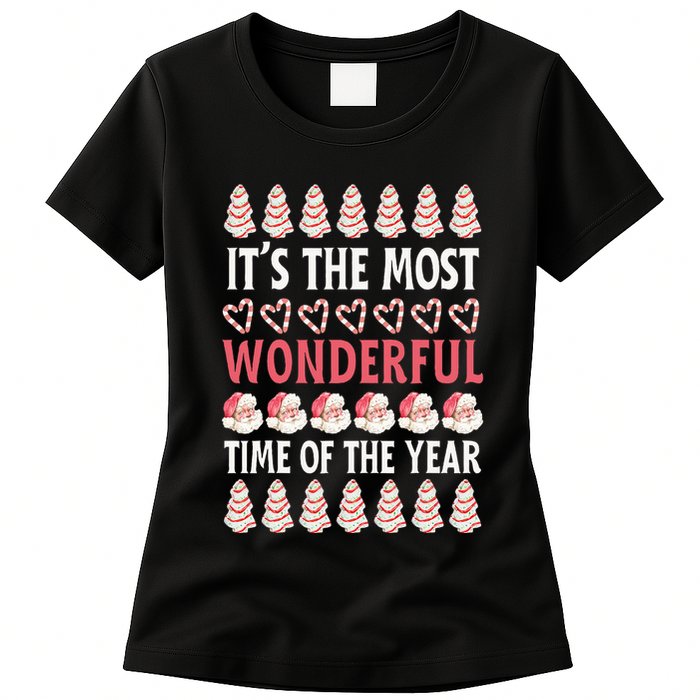 Christmas Tree Cake It’s The Most Wonderful Time Of The Year Womens T-Shirt