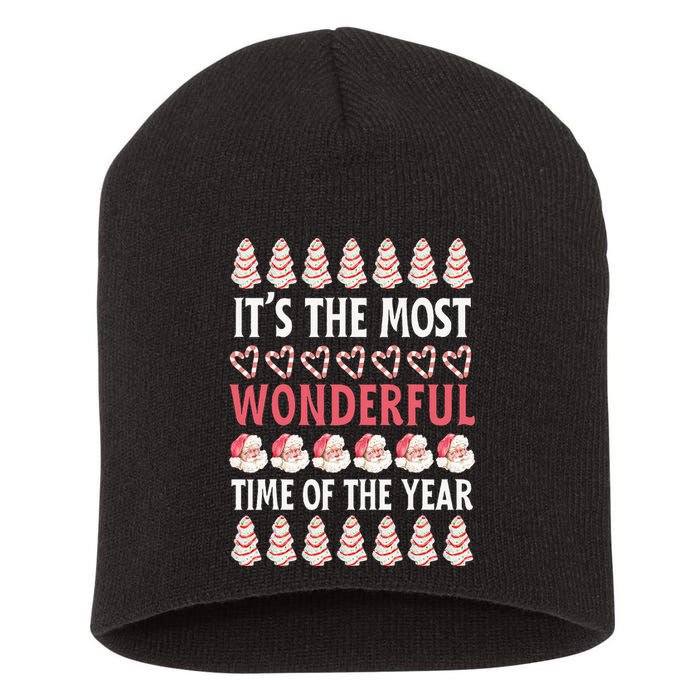 Christmas Tree Cake It’s The Most Wonderful Time Of The Year Short Acrylic Beanie