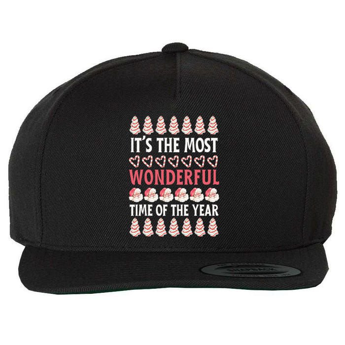 Christmas Tree Cake It’s The Most Wonderful Time Of The Year Wool Snapback Cap