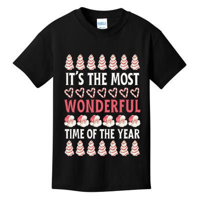 Christmas Tree Cake It’s The Most Wonderful Time Of The Year Kids T-Shirt