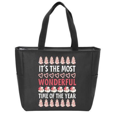 Christmas Tree Cake It’s The Most Wonderful Time Of The Year Zip Tote Bag