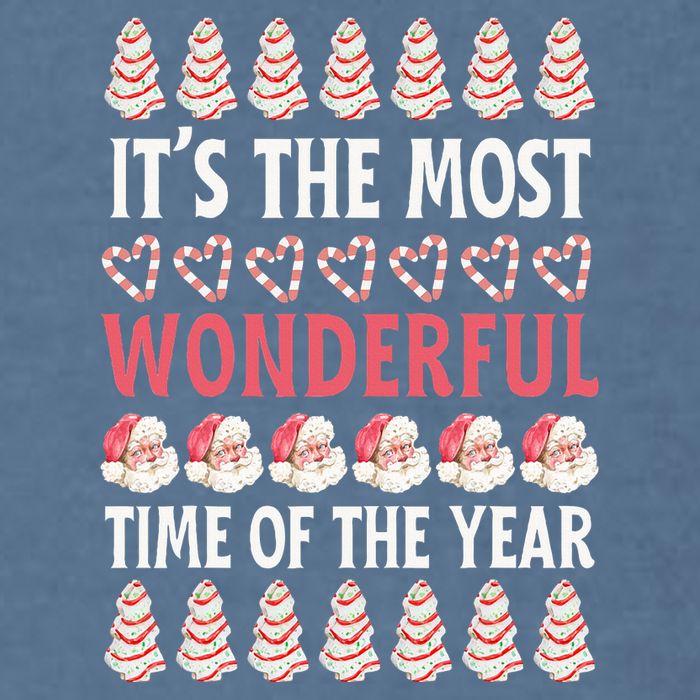 Christmas Tree Cake It’s The Most Wonderful Time Of The Year Garment-Dyed Sweatshirt