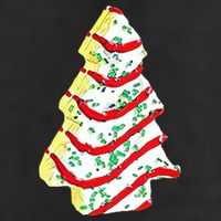 Christmas Tree Cookie Holiday 7 Panel Mesh Trucker Snapback Hat