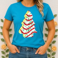 Christmas Tree Cookie Holiday Womens T-Shirt