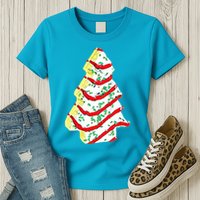 Christmas Tree Cookie Holiday Womens T-Shirt