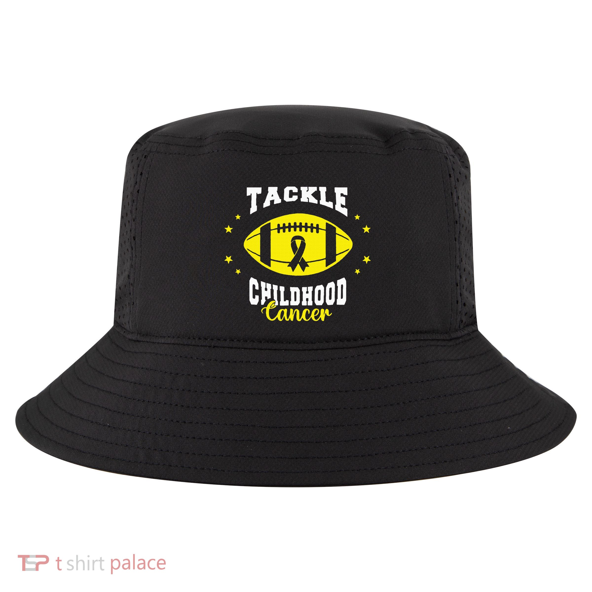 Childhood Tackle Childhood Cancer Awareness Football Gold Cool Comfort Performance Bucket Hat
