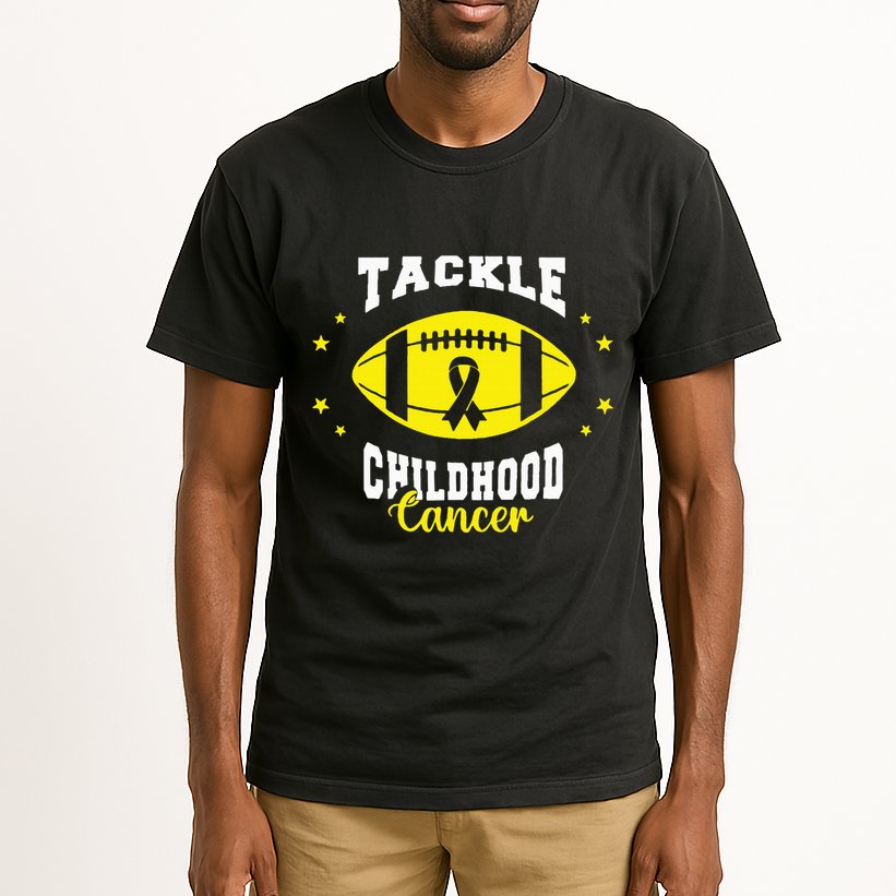 Childhood Tackle Childhood Cancer Awareness Football Gold Tall T-Shirt