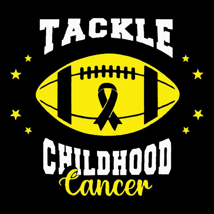 Childhood Tackle Childhood Cancer Awareness Football Gold Backpack