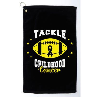 Childhood Tackle Childhood Cancer Awareness Football Gold Golf Towel