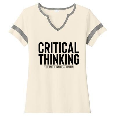 Critical Thinking Ladies Halftime Notch Neck Tee