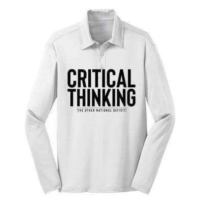 Critical Thinking Silk Touch Performance Long Sleeve Polo