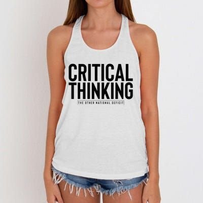 Critical Thinking Women's Knotted Racerback Tank