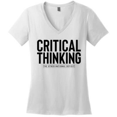 Critical Thinking Women's V-Neck T-Shirt