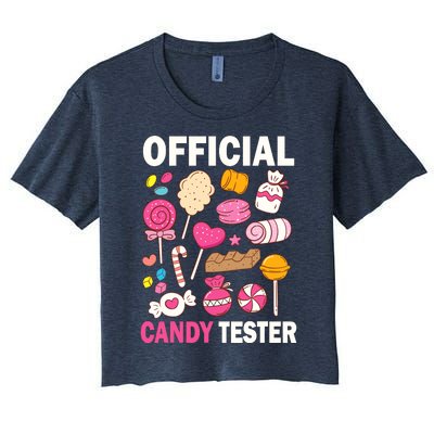 Candy Tester Cool Candy Lollipop Halloween Sweet Women's Crop Top Tee