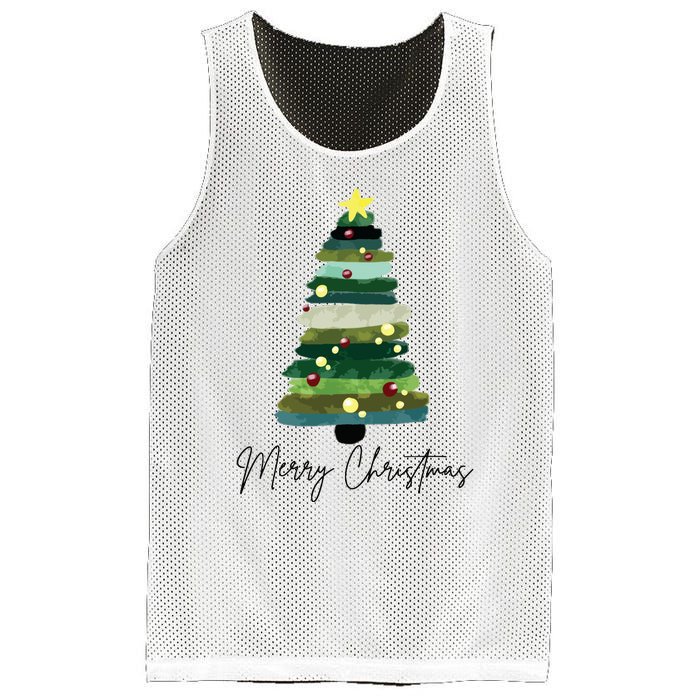 Christmas Trees Mesh Reversible Basketball Jersey Tank