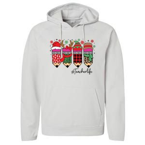 Cute Teacher Christmas Teacher Life Performance Fleece Hoodie