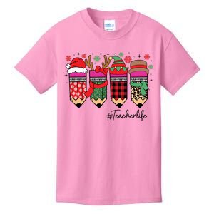 Cute Teacher Christmas Teacher Life Kids T-Shirt