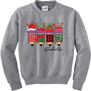 Cute Teacher Christmas Teacher Life Kids Sweatshirt